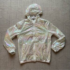Non Branded Women’s Iridescent Zip Up Hooded Jacket LARGE